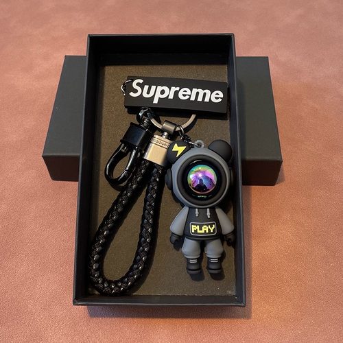 闪电小熊钥匙扣立体公仔情侣款