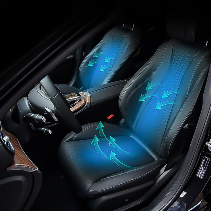 适用奔驰C系E系座椅通风加热改装GLC GLE GLS E300L C260L坐垫