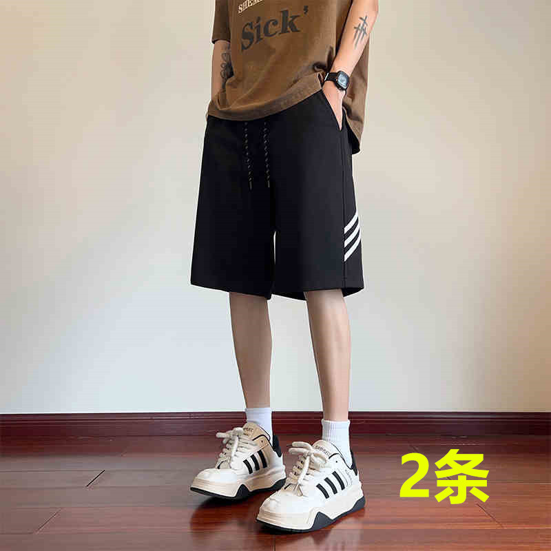 休闲短裤男夏季薄款工装运动棉质中裤2025新款美式潮牌直筒五分裤