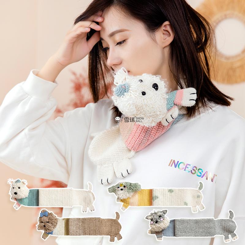 少女心亲子围脖保暖毛线配饰