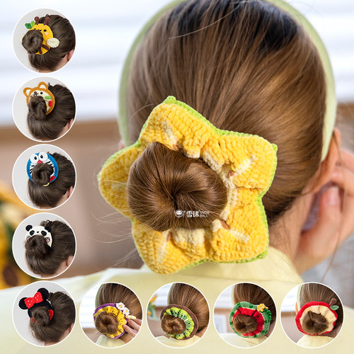 自制甜甜圈发圈材料包发饰礼物