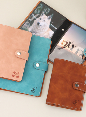 简约黑底6寸4R相册5R影集7寸相簿明信片收藏本生写册定制logo礼物