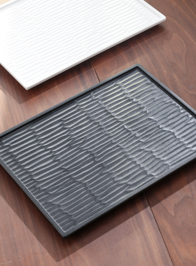 中古vibes日系托盘长方形茶杯酒店客厅香薰端盘玄关首饰水壶收纳