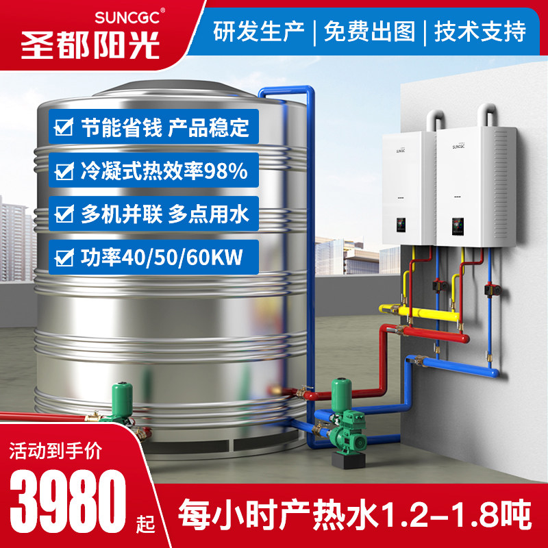 热源机燃气容积式热水采暖炉热水器25L大流量宾馆酒店美容热水