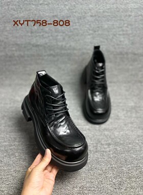 W578 W578高帮男鞋2025冬季加绒网红爆款靴子切尔西靴高帮男鞋