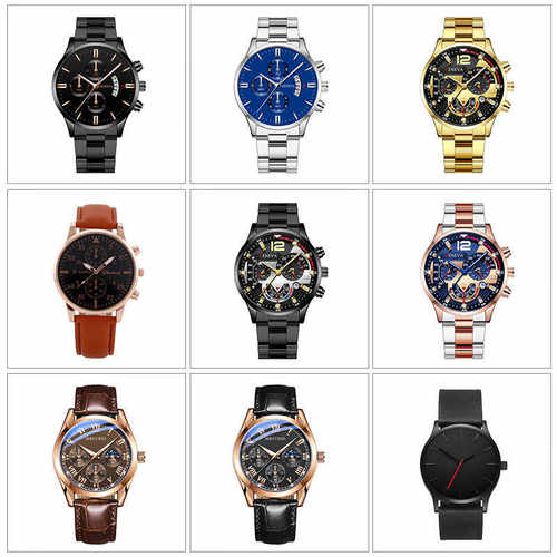 样板房衣帽间化妆台装饰品摆件女男士皮钢带仿真手表模型陈列道具