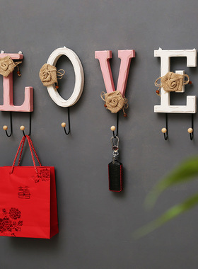 网红在入口大厅粉红色挂钩女孩的房间墙衣架墙挂墙大衣挂钩钥匙