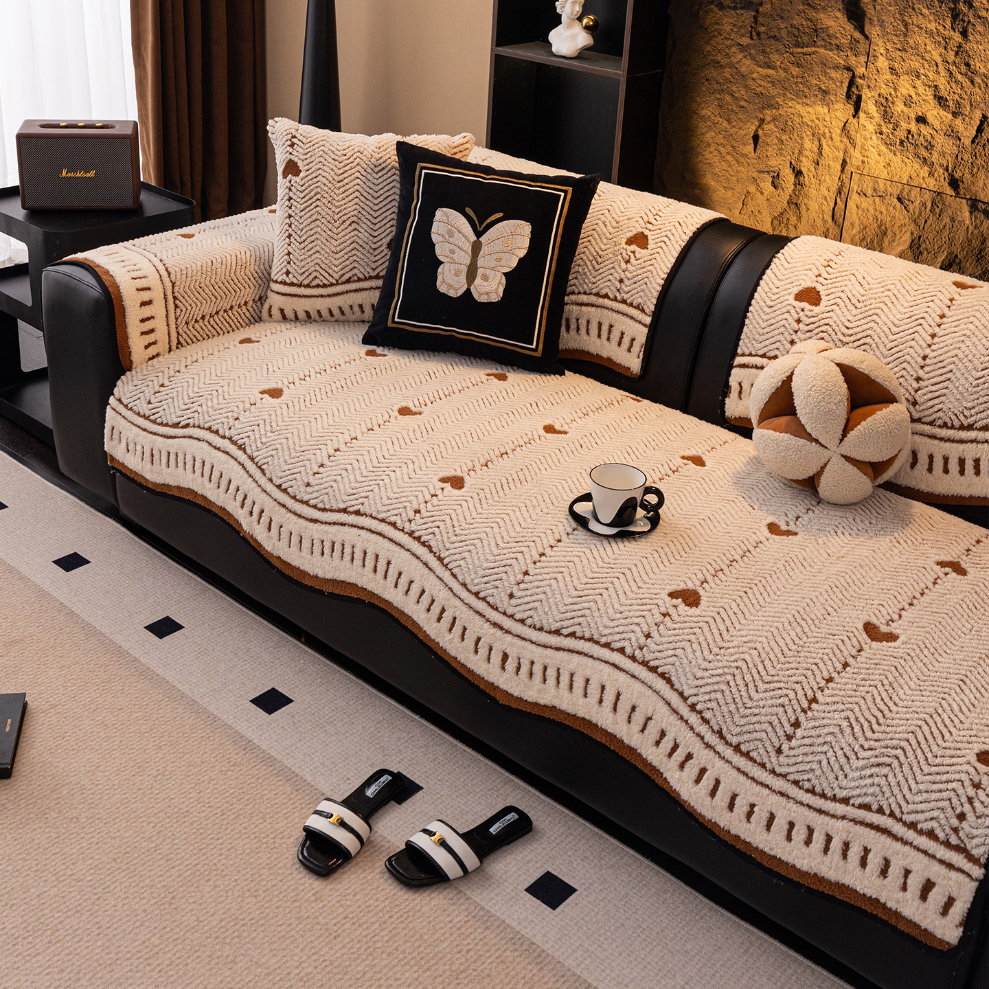 秋冬季一片式毛绒沙发垫2026新款真皮沙发专用套罩防滑高级感盖巾,居家布艺,沙发垫,淘宝优惠券,粉丝福利购,淘宝优惠卷