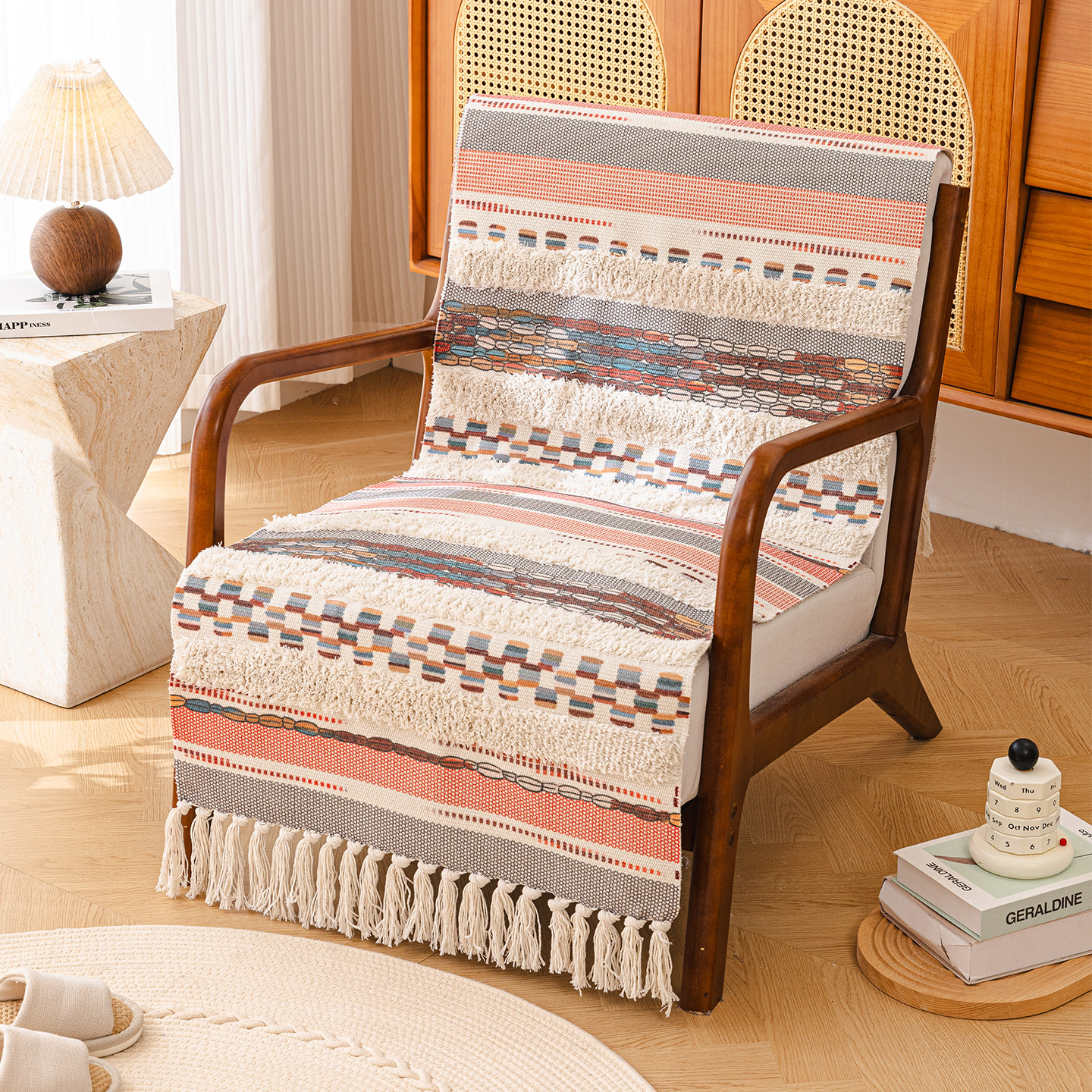 2026新款单人实木沙发坐垫四季通用防滑坐垫靠背连体沙发垫套罩巾