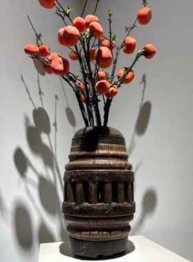 手工匠制 侘寂风 车轴花瓶摆件 独特韵味（客服选实款）