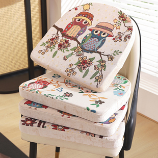 儿童助推器、增高餐椅u型椅垫加厚婴儿椅垫小学生学习卡通椅垫