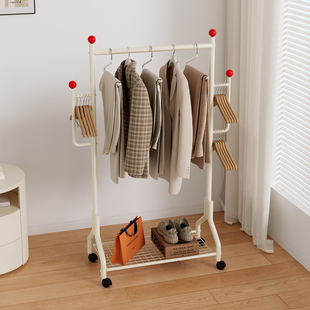 多功能挂衣架移动衣帽架落地卧室家用衣服鞋帽收纳架玄关挂衣神器