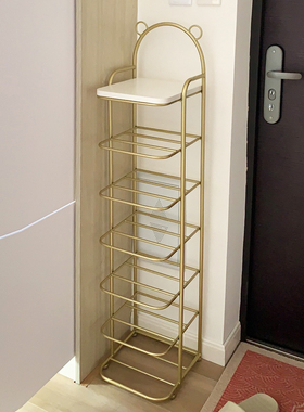 小熊入户简易鞋架小窄门口家用室内鞋架子多层拖鞋架子进门鞋柜