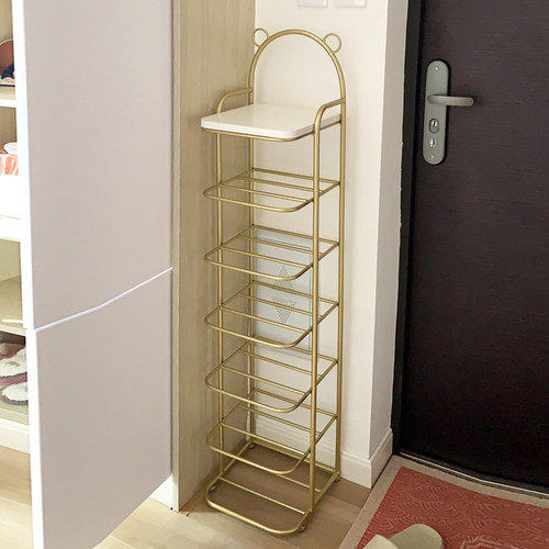 传家红网红小红书铁艺小熊鞋架