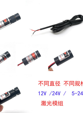 24V点状激光定位灯12V圆点激光器YD-D650P5-N12-40小尺寸激光头