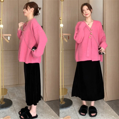 韩版2023秋冬宽松孕妇套装