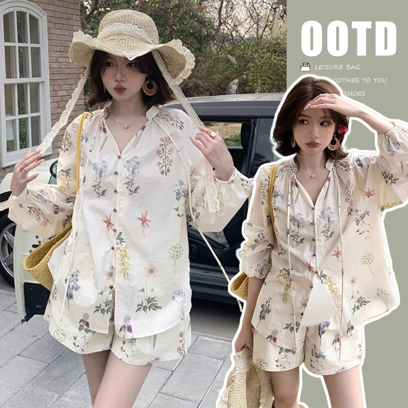 孕婦裝2025夏季新款短褲兩件套