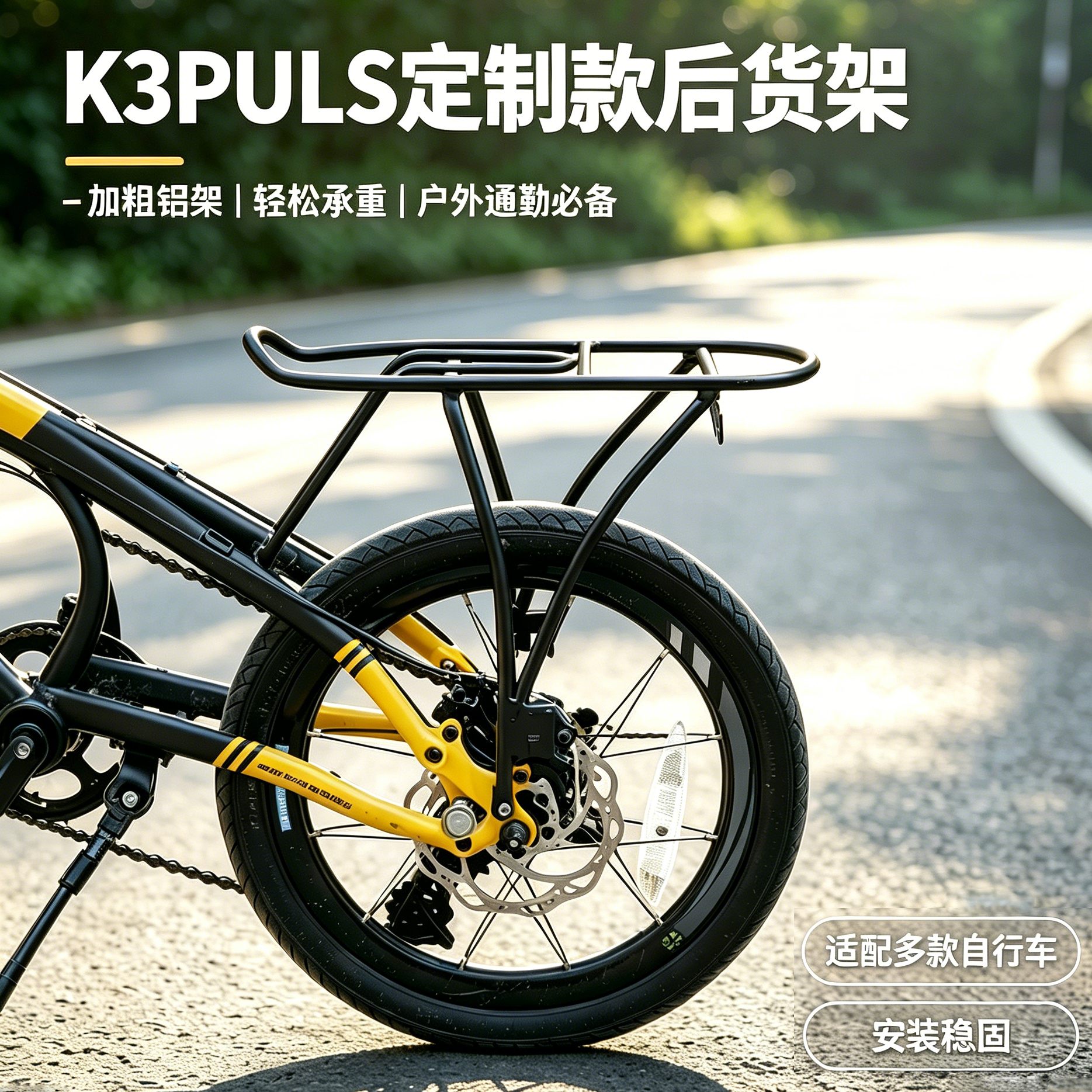 大行折叠车货架K3PULS碟刹16寸