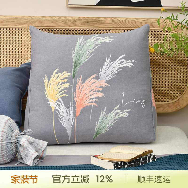 阳春小镇飘头靠垫软包纯棉沙发图片