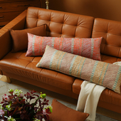 阳春小镇长条沙发靠包抱枕复古床头夹腿睡觉客厅轻奢高级感可拆洗