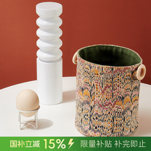 阳春小镇桌边收纳袋居家储物盒帆布布艺可水洗小号客厅茶几收纳筐
