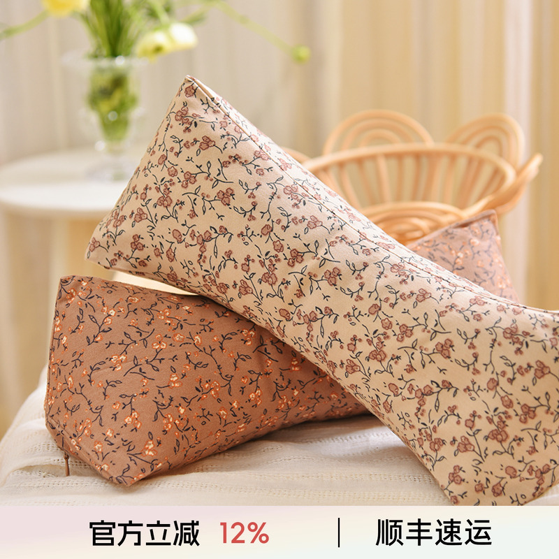 阳春小镇三角颈枕荞麦壳枕头成人单人睡眠颈椎睡觉专用纯棉高端