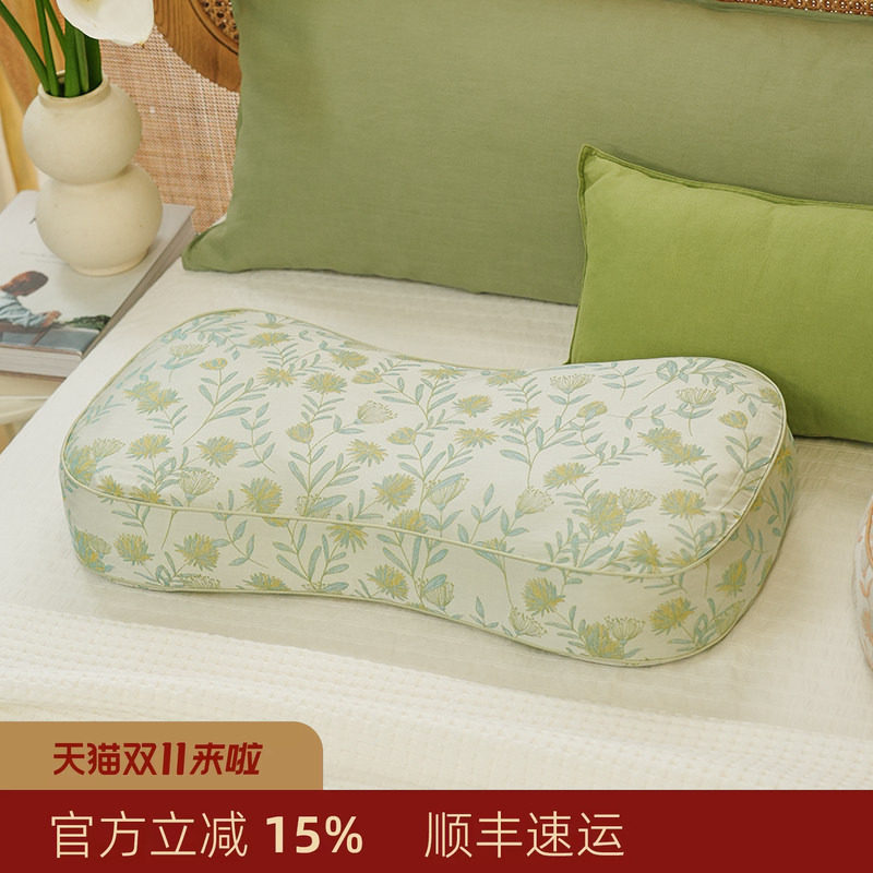 阳春小镇荞麦壳曲线枕头颈椎睡眠专用荞麦皮成人睡觉家用单人