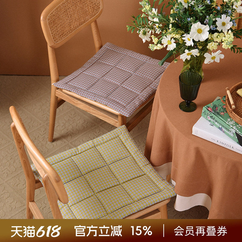 阳春小镇餐桌椅垫家用坐垫座垫办公室四季通用红木中式正方形简约
