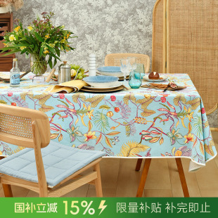 阳春小镇餐桌布简约布艺圆桌布圆餐布客厅餐桌茶几圆餐桌布2021年