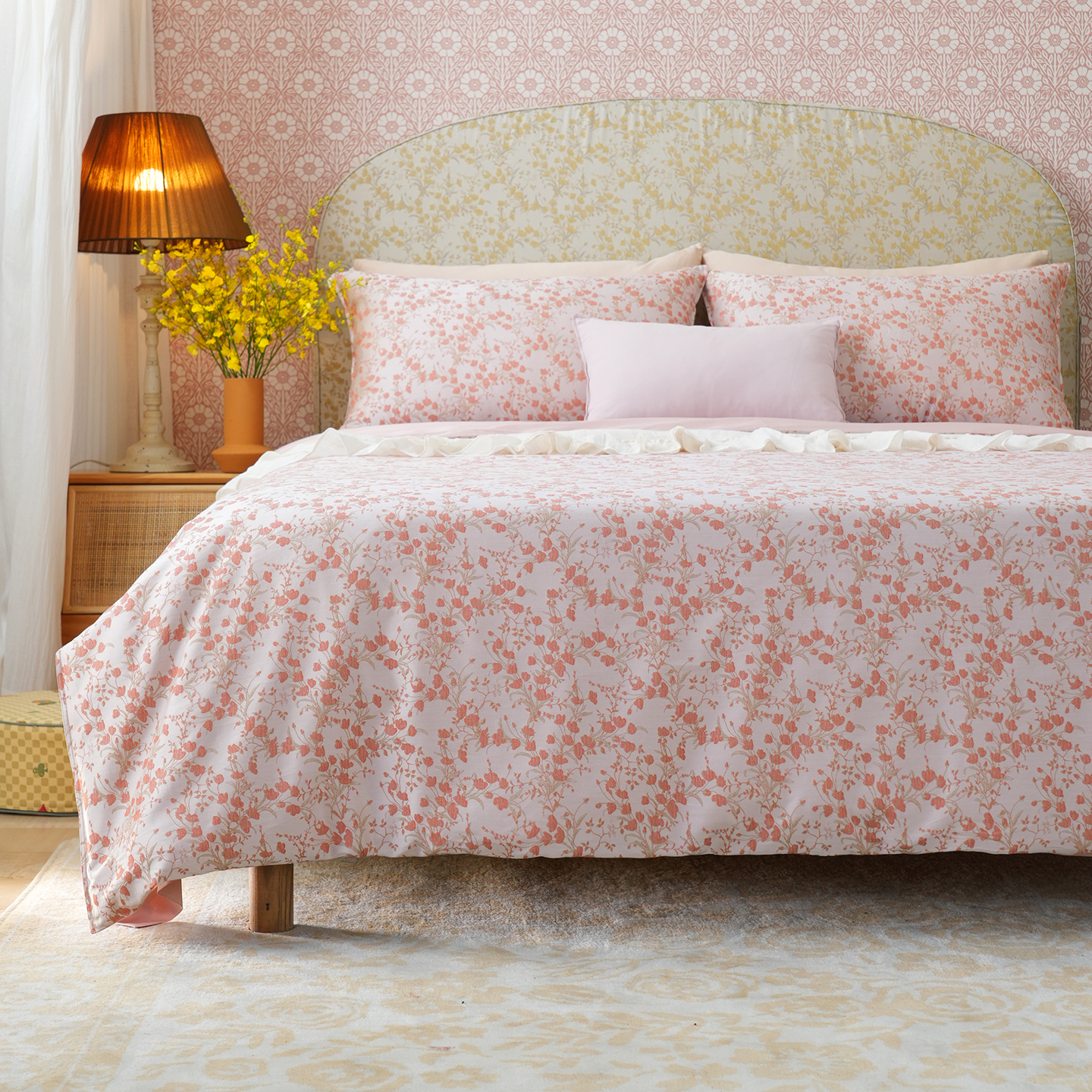 阳春小镇床上四件套天丝棉被罩床笠枕罩高级感主卧室亲肤四季定制