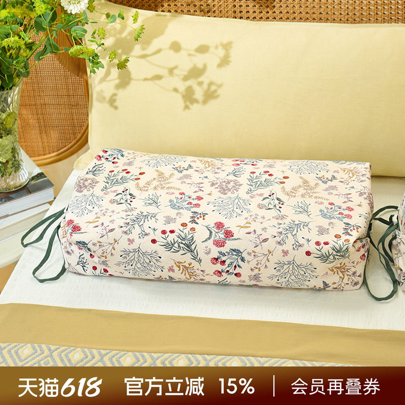 阳春小镇纯全荞麦壳枕头加高纯棉成人可调节颈枕大人家用可拆洗