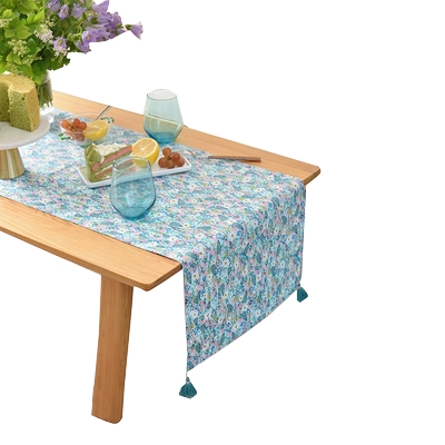 阳春小镇茶旗轻奢高端桌旗茶几茶桌电视柜田园复古高级感棉定制