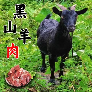 农家散养跑山黑山羊带皮羊肉羊腿羊肋排新鲜现杀年货礼盒包邮