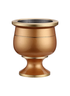 关公铜酒杯 家用室内防锈内胆拜神茶杯高脚财神酒杯供水杯 熙曼蒂