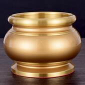 台湾工艺供奉家用佛前黄铜烤漆香炉碗插香烧香观音财神拜神香薰炉