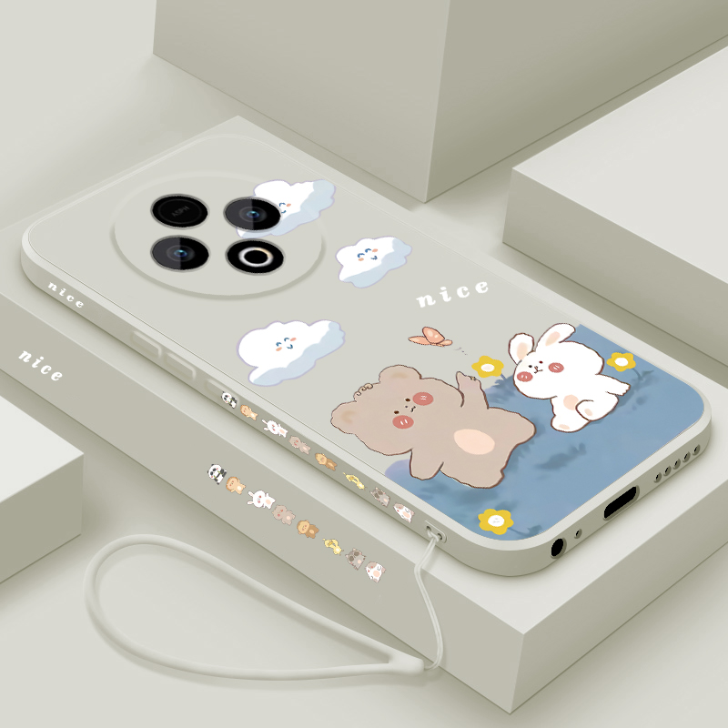 适用vivoy500手机壳新品vivo y500液态硅胶保护套V2506A镜头全包防摔超薄软壳男女情侣款5G卡通可爱小熊小兔