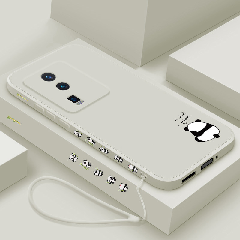 适用vivoiqooneo7手机壳竞速版新款iqooneo7se液态硅胶保护套男女简约iq00neo6全包防摔软壳6se个性外壳熊猫