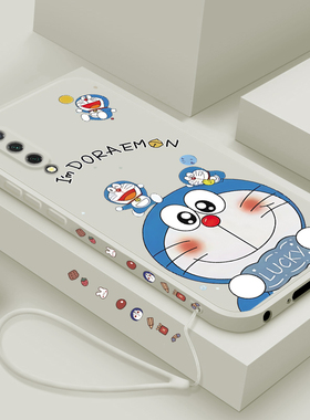 适用小米cc9pro手机壳新款xiaomiCC9液态硅胶保护套男女生cc9e镜头全包防摔软壳超薄个性创意外壳卡通机器猫