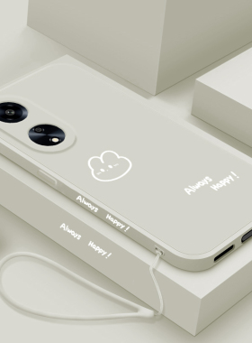 适用oppoA1pro手机壳新款a1 5G液态硅胶保护套男女生A1x镜头全包防摔软壳a1活力版个性0pp0简约pr0外壳开心兔