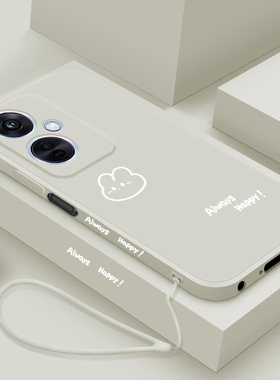 适用oppoA2手机壳新款a2pro液态硅胶保护套pr0男女0pp0简约a2m镜头全包防摔软壳a2x个性创意PJG110外壳开心兔