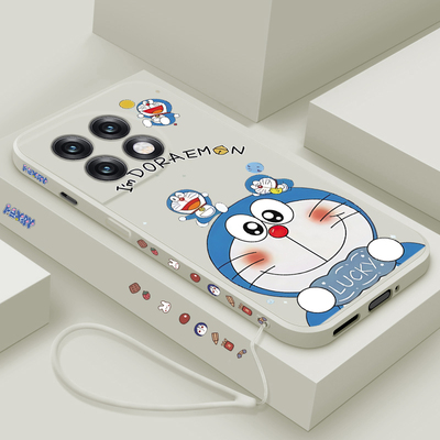 适用一加Ace2手机壳新款1+Ace2V液态硅胶软壳男女生一加ace2pro镜头全包防摔oneplus十高级保护套卡通机器猫