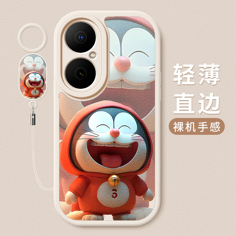 适用华为畅享80手机壳新款70pro小羊皮硅胶70x活力版软壳尊享版畅想70s镜头全包防摔70z保护套男女生卡通哆啦