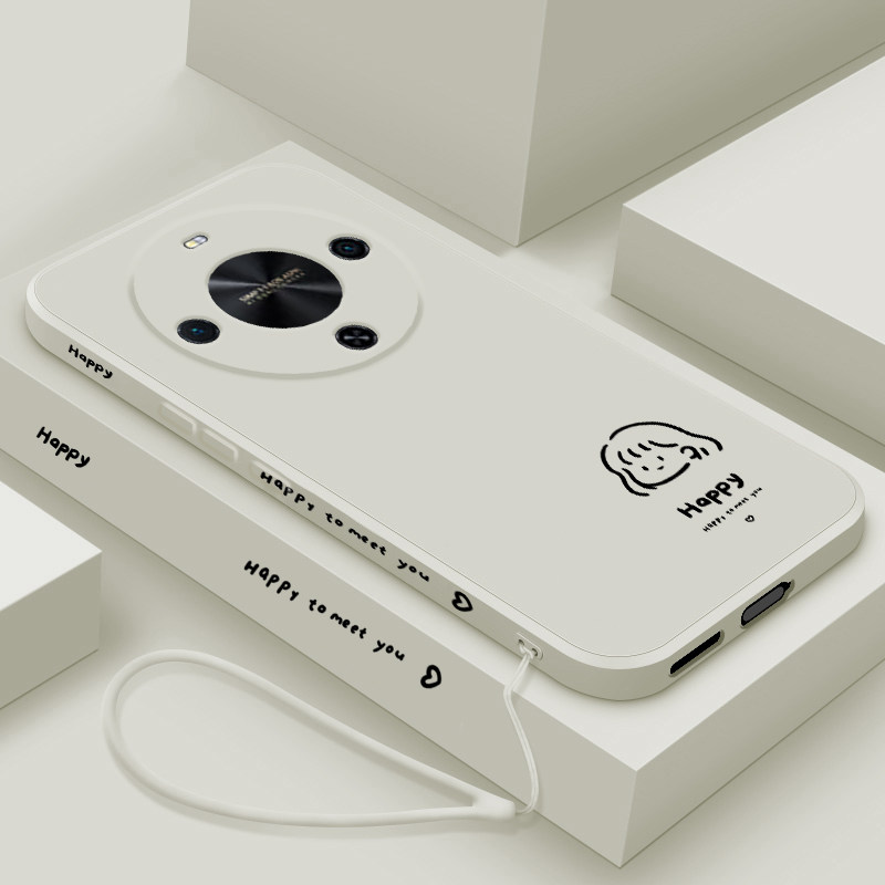 适用华为畅享70X手机壳新品畅想70x尊享版液态硅胶软壳70x活力版镜头全包防摔保护套男女情侣款创意卡通女孩