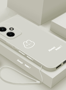 适用荣耀400手机壳新款华为honor400pro液态硅胶保护套镜头全包防摔软壳DNN一AN00男女情侣DNP网红卡通开心兔