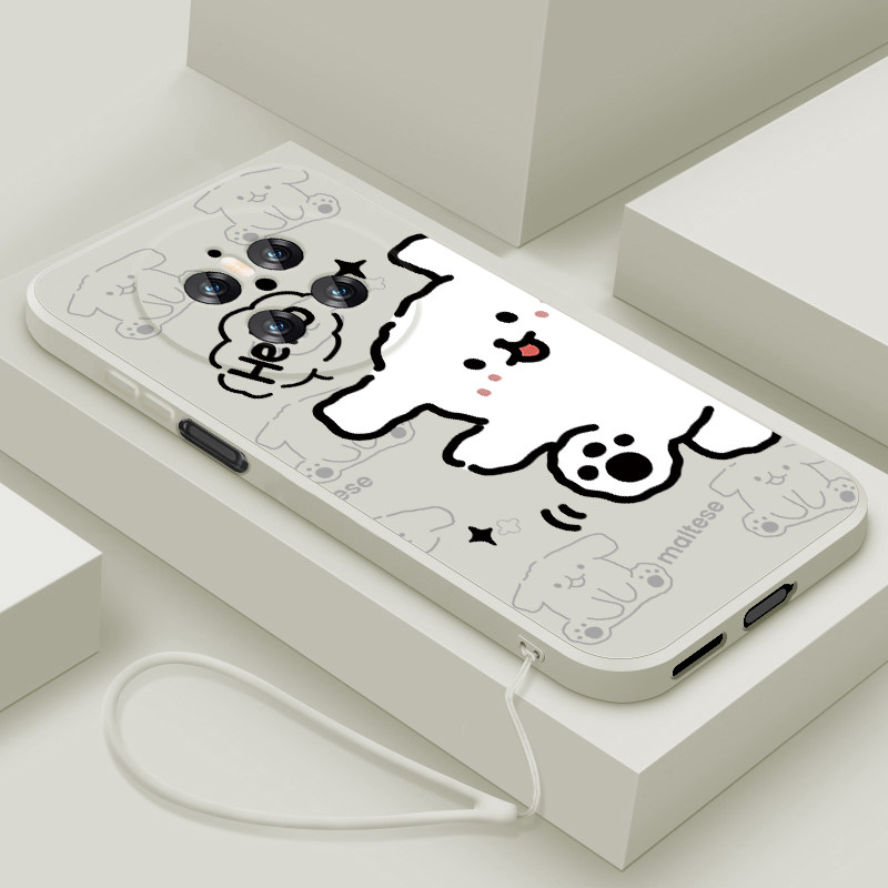 适用华为mate70手机壳新款mate70pro优享版液态硅胶保护套mate70pro+镜头全包防摔软壳Air男女生卡通hello狗