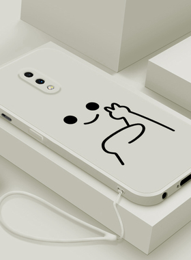 适用一加7手机壳7t新款oneplus7pro液态硅胶保护套7tpro男女生一加6镜头全包防摔1+5t软壳十卡通个性创意比耶