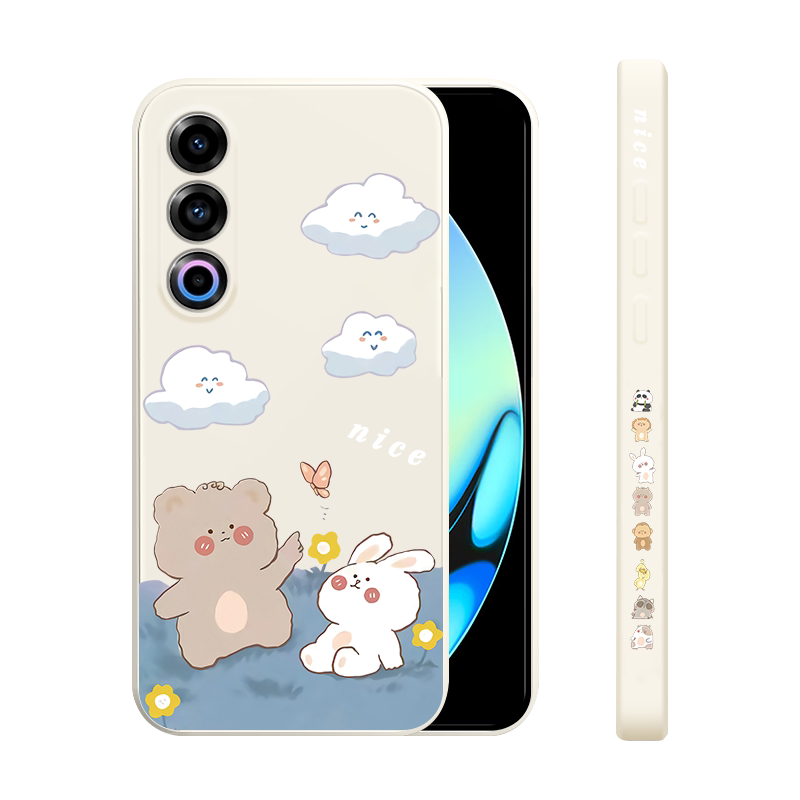 适用魅族21note手机壳新款Meizu21Note液态硅胶保护套镜头全包防摔软壳n0te男女生情侣noto卡通可爱小熊小兔