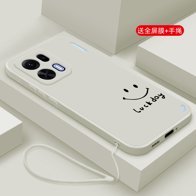 适用oppoK15pro手机壳新款K15pro+液态硅胶软壳K15s镜头全包防摔超薄保护套oppo男女生个性创意卡通网红笑脸