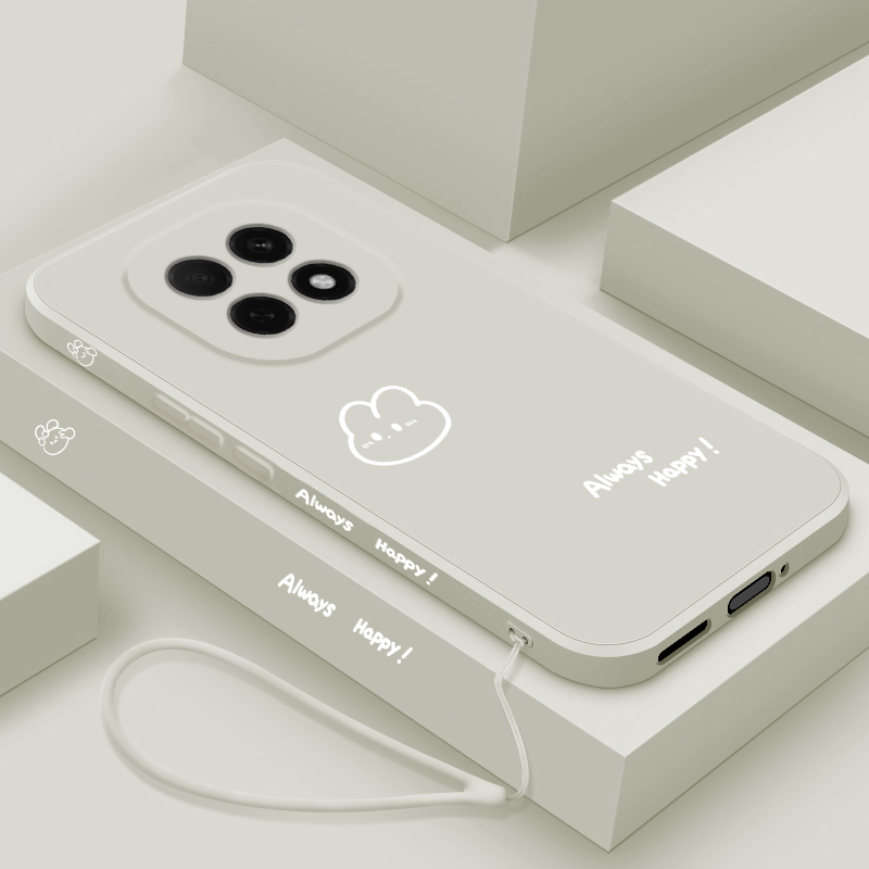 适用oppoA5手机壳5G新款oppo a5活力版液态硅胶保护套PKQ110镜头全包防摔软壳PKV男女情侣网红卡通可爱开心兔