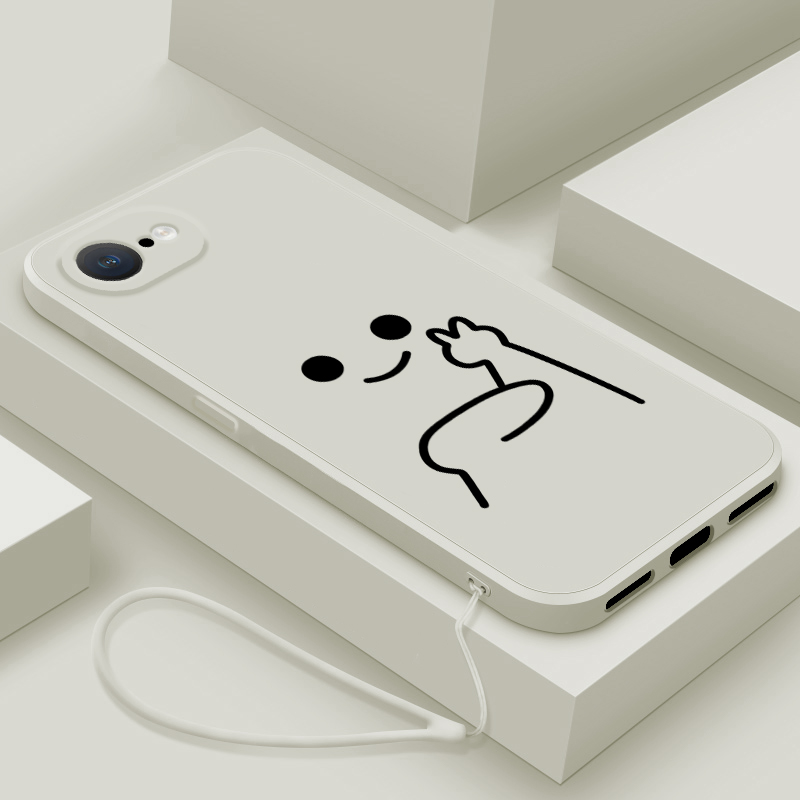适用iphone16e手机壳新款苹果16e液态硅胶软壳ip16e镜头全包防摔保护套十六男女生网红个性创意卡通可爱比耶